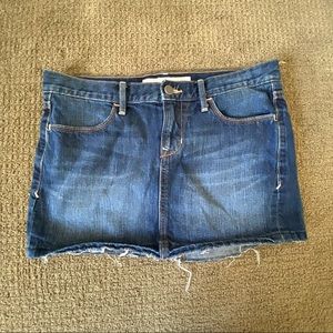 Low Rise Micro Mini Denim Skirt